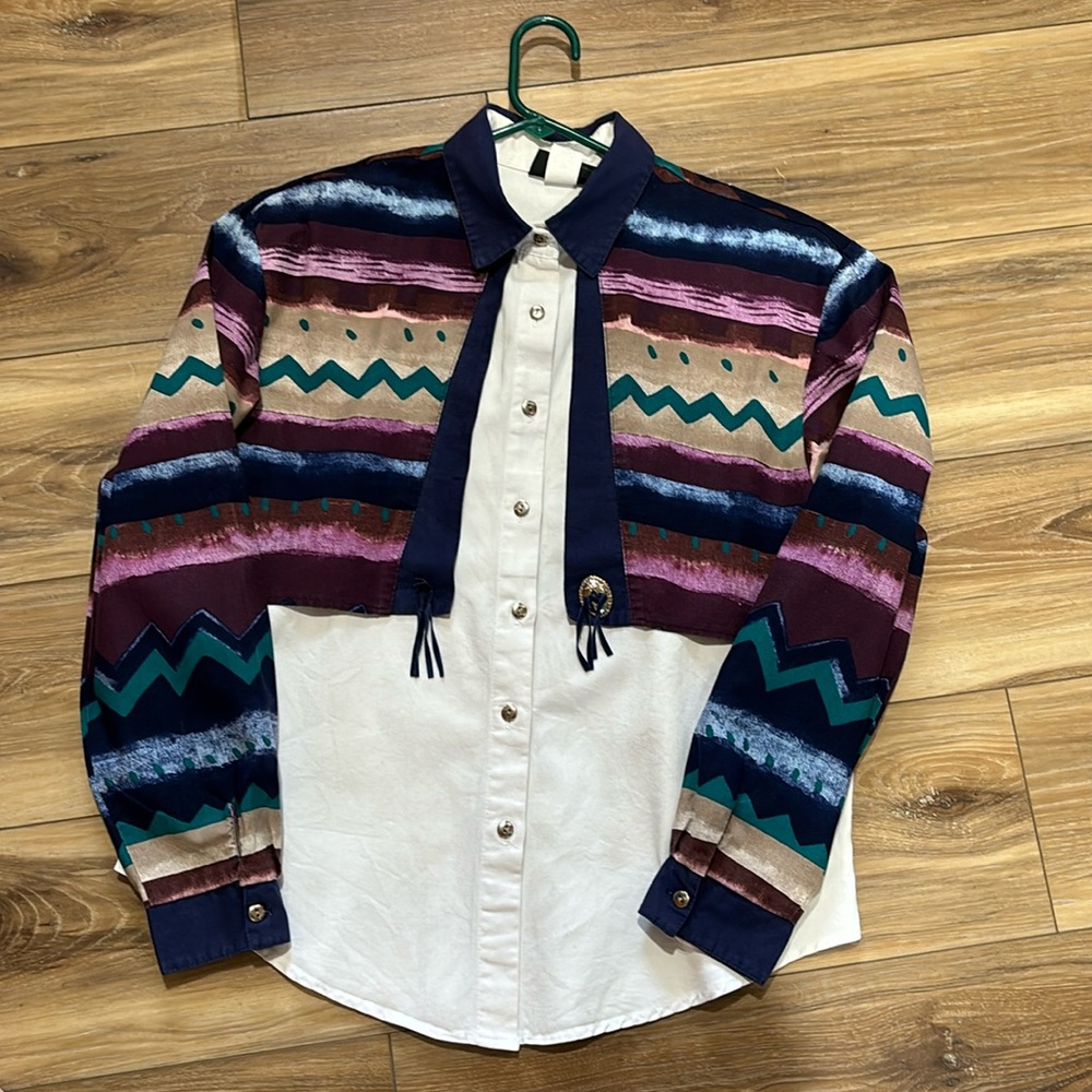 Roughrider Ladies long sleeve western shirt, size L